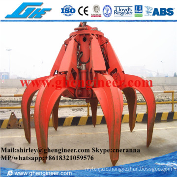 Pig Iron Hydraulic Orange Peel Grab in Mine